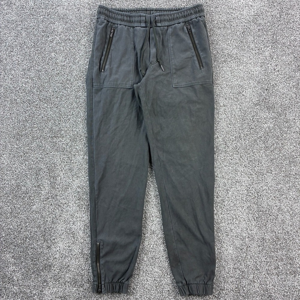 Athleta Fallon Sweatpants Women's 0 Gray Joggers Drawstring‎ Zipper Pockets